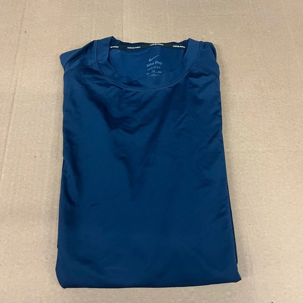 NWT Nike Navy Blue Pro Dri Fit Stock 1/2 Sleeve Football T-Shirt Size XXL_2